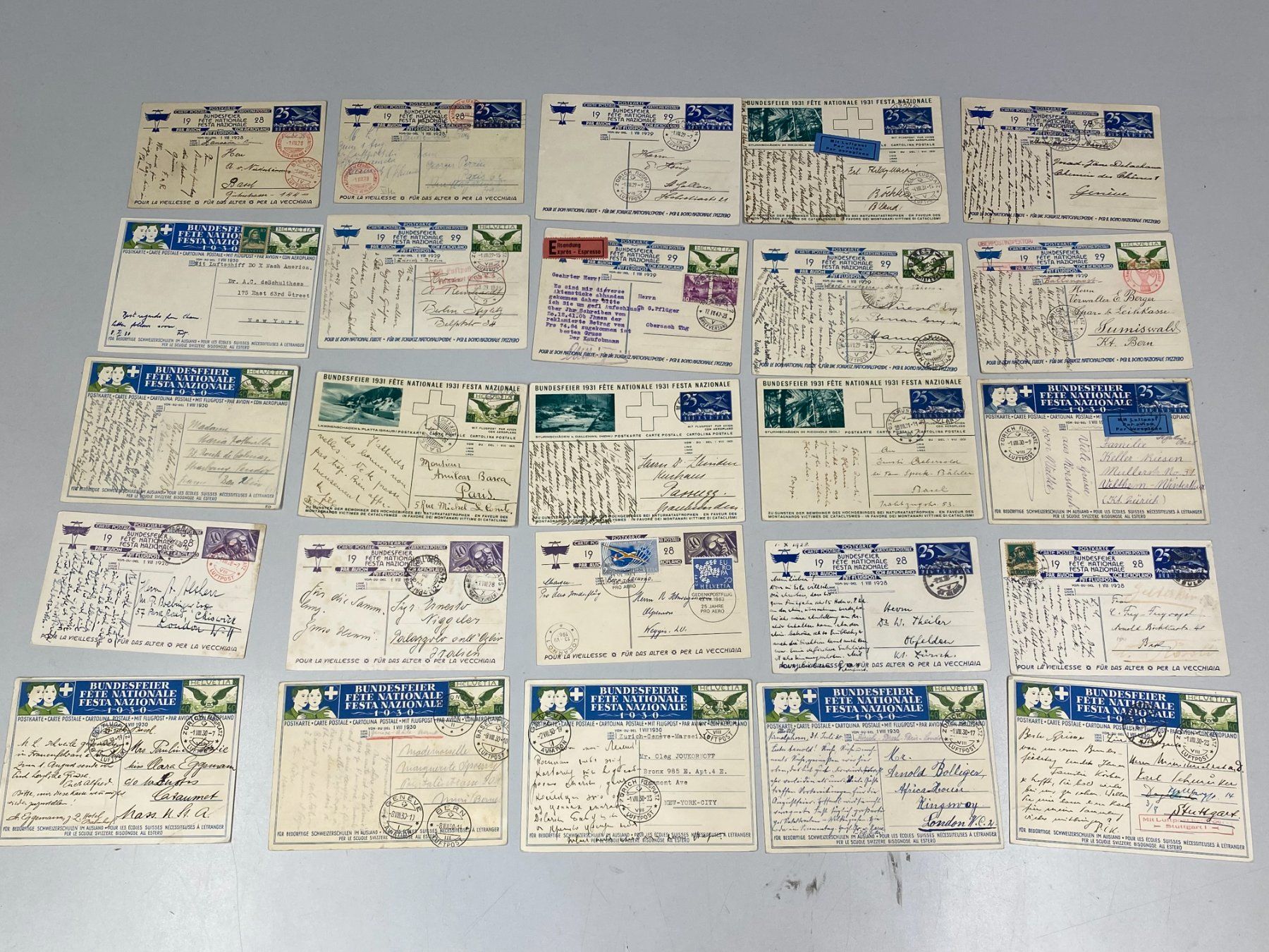 Alle Briefmarken: LOT Flugpost Bundesfeier-Karten /i468 – Gebraucht aus Bern von JMsoehne1987