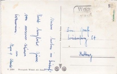Cartoline postali: AMDEN mit Walensee u. Glarneralpen. – Usato da Schlieren venduto da Rapaelli 1