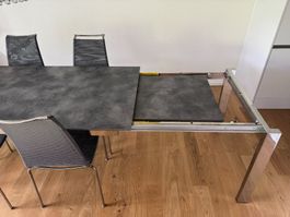 Esstisch mit Stuhlen 160x85 ausziehbar