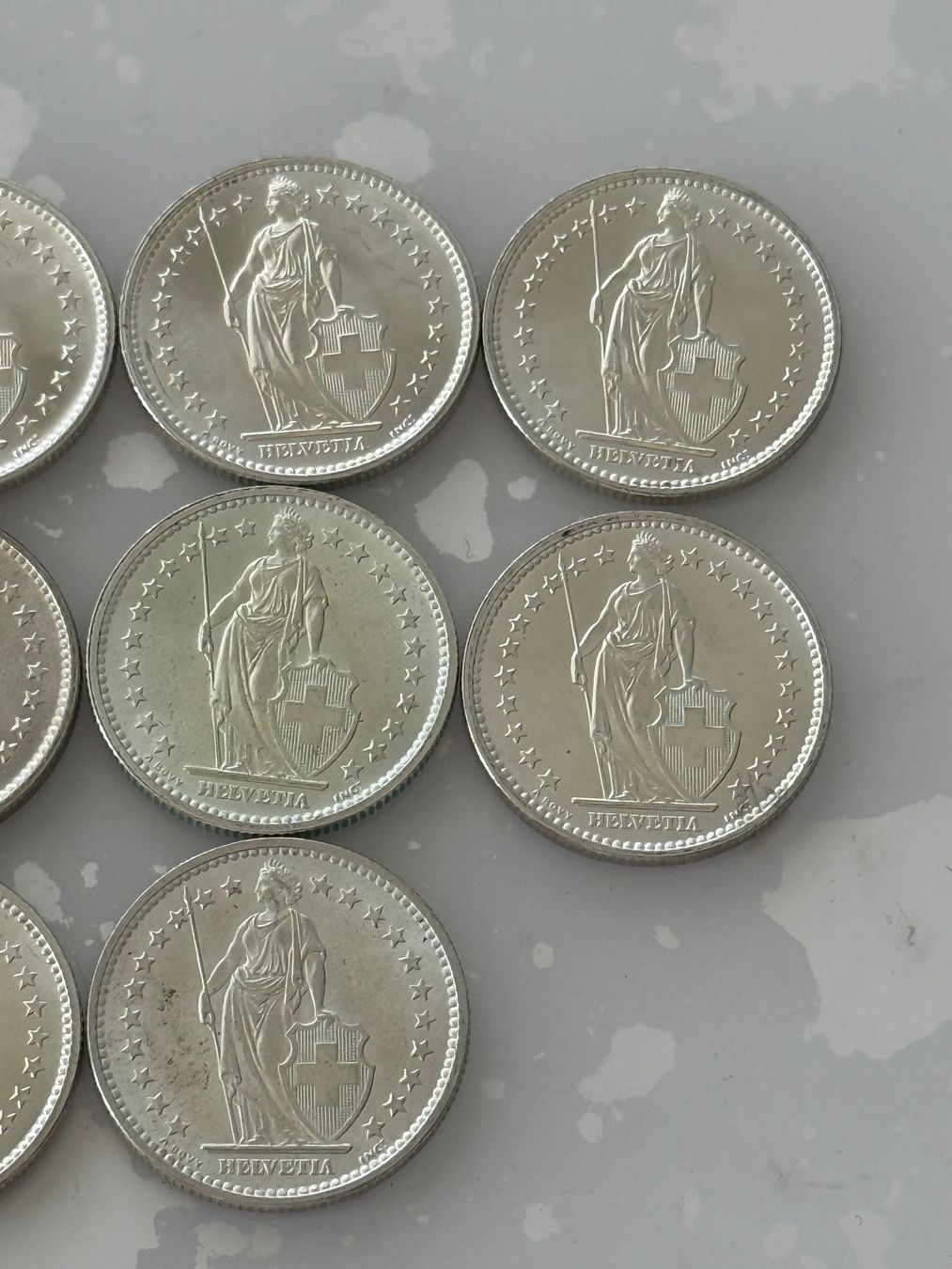 Tutti le monete: 10 x 2 Franken 1967  Silber  Stgl – Nuovo (secondo la descrizione) da Wallisellen venduto da SWISS_SILVER1 2