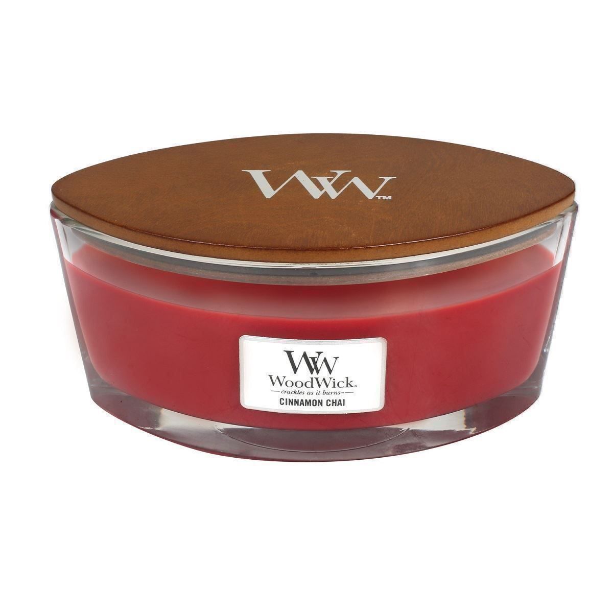Yankee Candle Kerzen: WoodWick Cinnamon Chai Ellipse – Neu und originalverpackt aus Langwiesen von rtWebshop 1