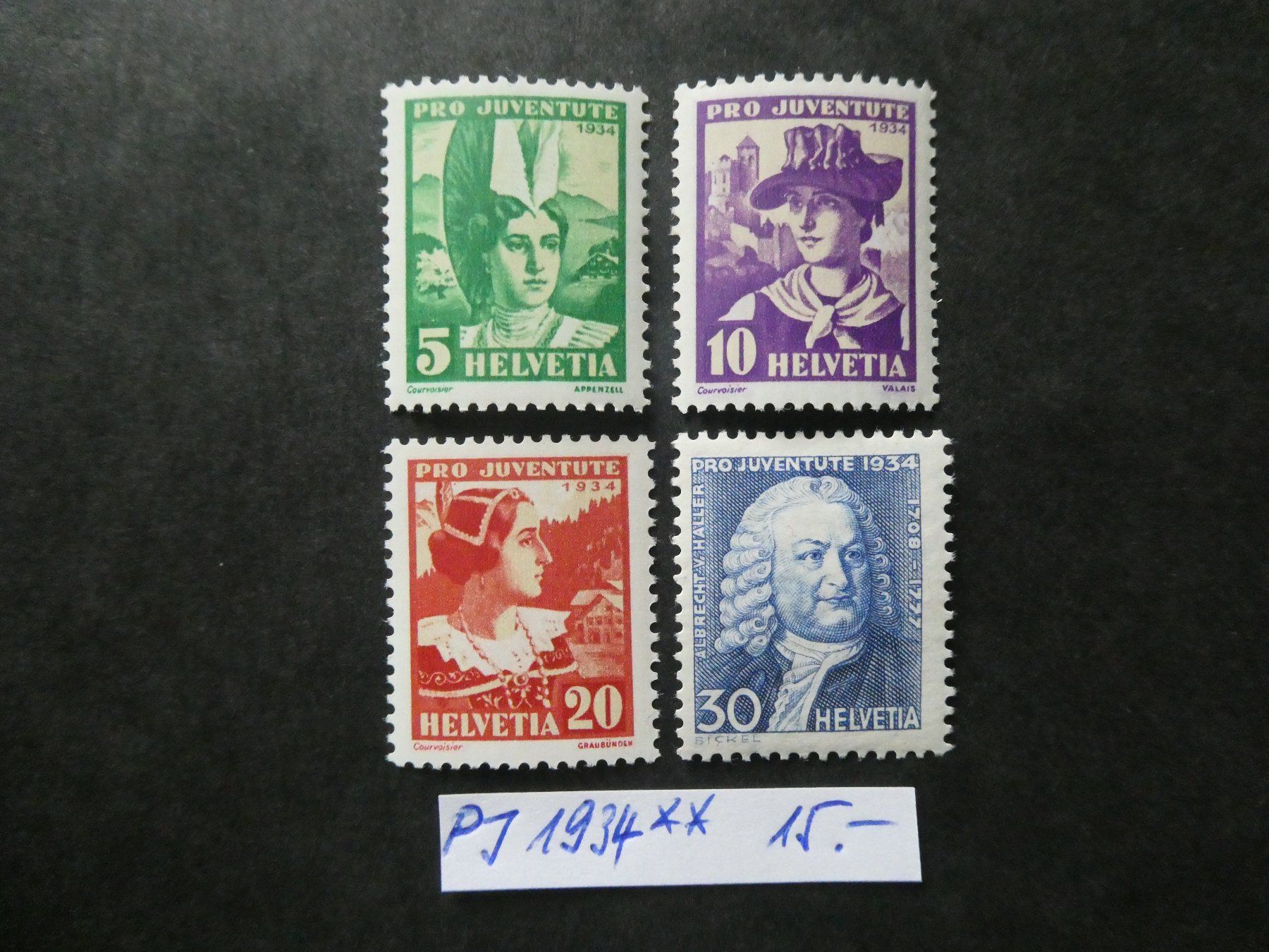 Tutti i francobolli: Pro Juventute 1934 postfrisch – Usato da Lausen venduto da Herbamare01