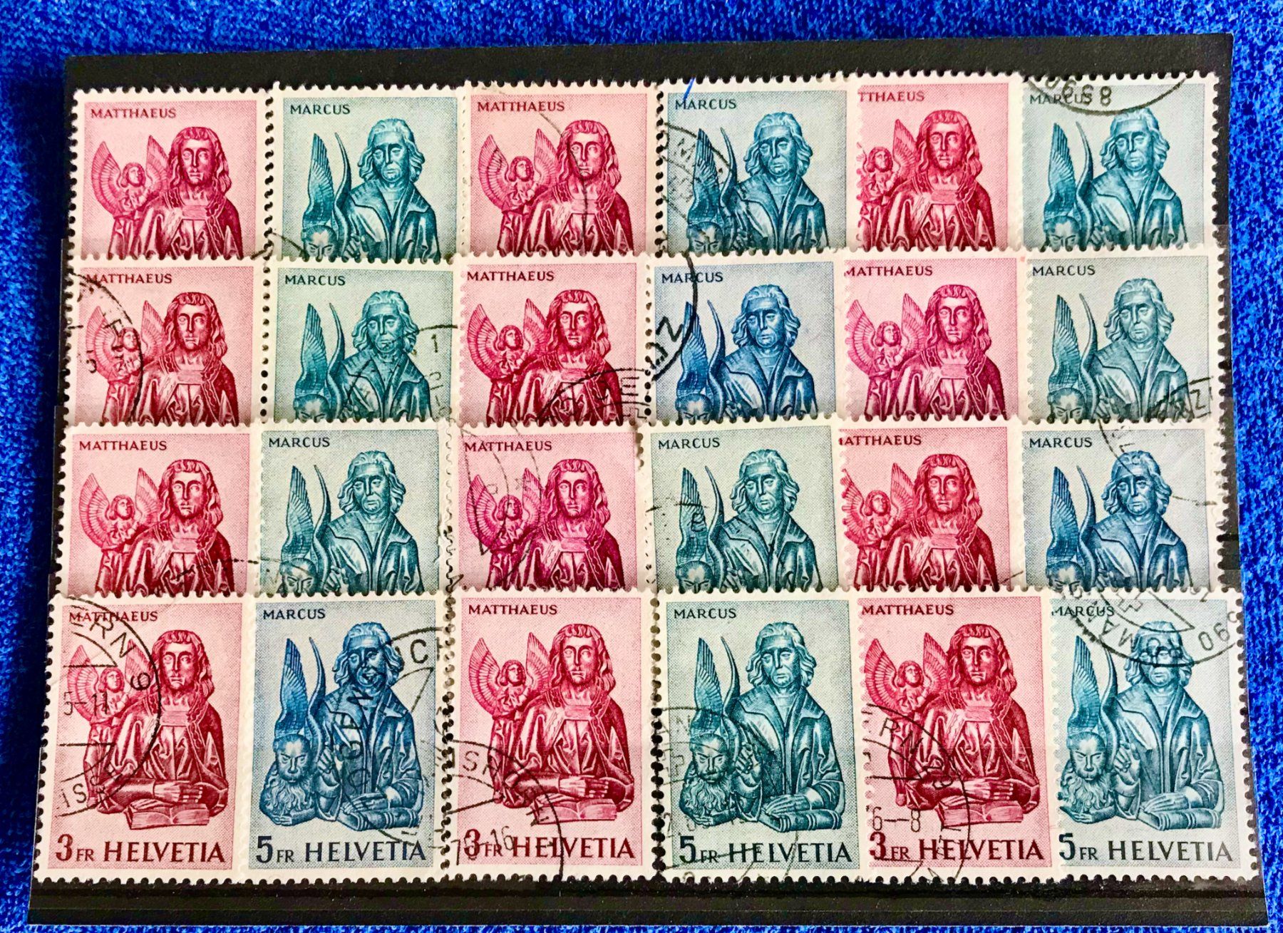 Tutti i francobolli: Nr.381 /382 Steckkarte mit Stempel    – Usato da Aarau venduto da Billa007