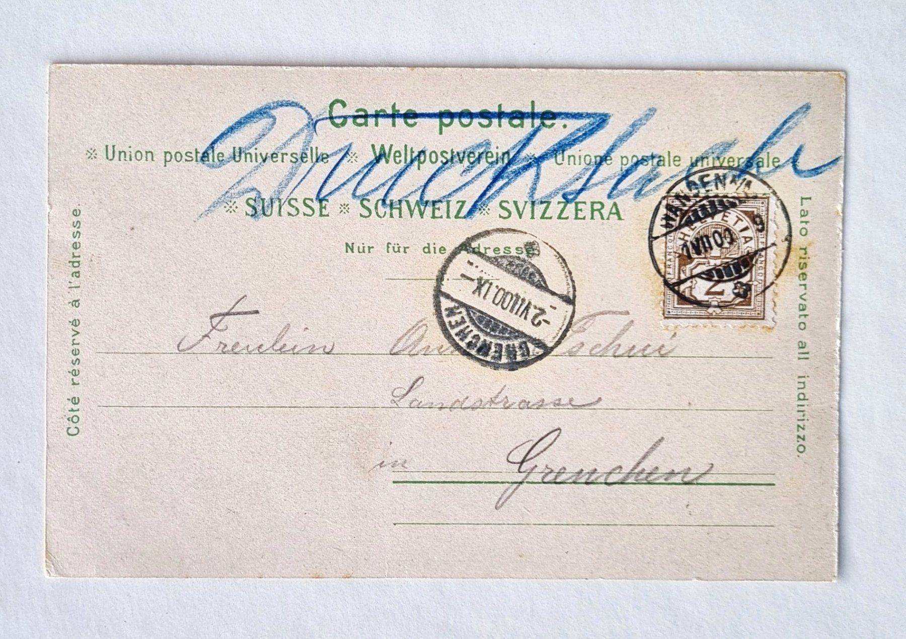 Ansichtskarten: Wangen an der Aare - Litho - 1900 – Gebraucht aus Rothrist von RROENK 1