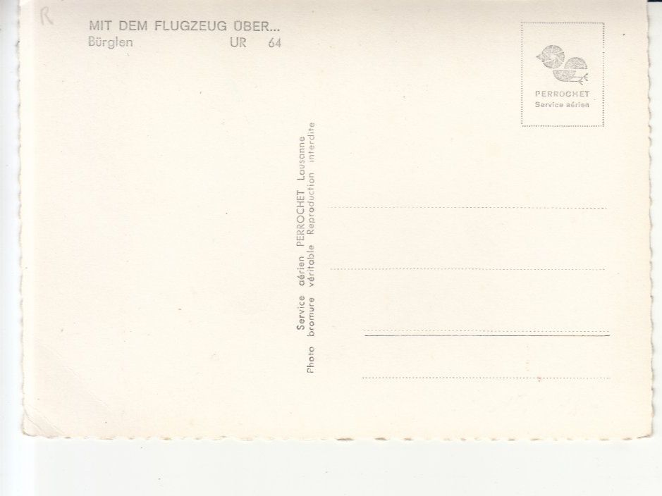 Cartoline postali: Bürglen Flugaufnahme ca. 1950 – Usato da Bürglen TG venduto da StampGraf 1