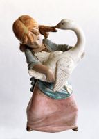 FIGUR*LLADRO*2095*GÄNSE ZIEHENDER ZOPF*GRES FINISH*****