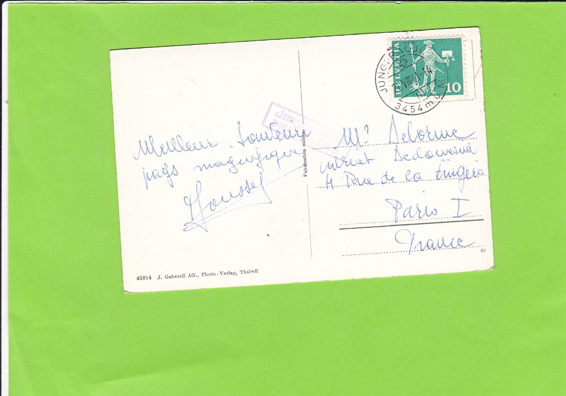 Cartes postales: Blick auf Jungfraujoch – D'occasion à St. Peterzell par neckertal 1