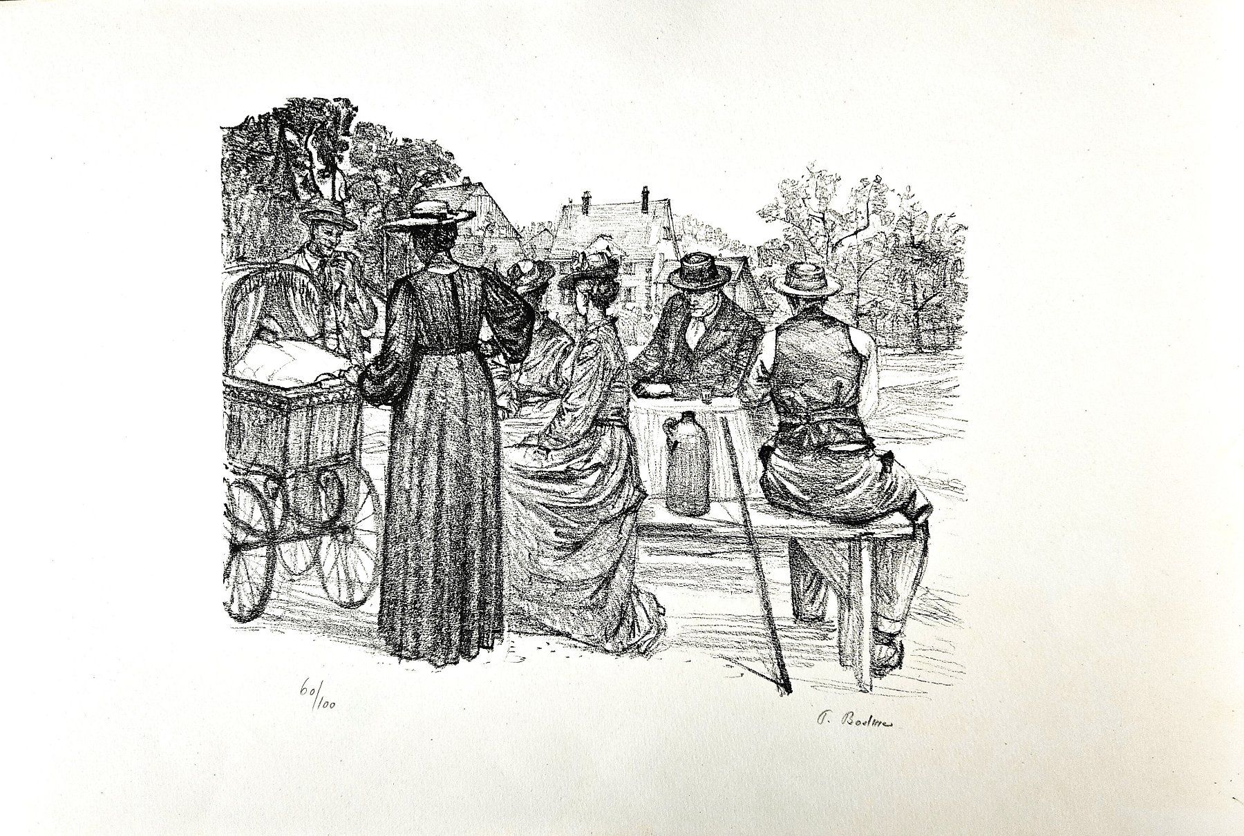 Grafica & Litografie: Paul BODMER (1886-1983) - Lithographie – Usato da Elgg venduto da cuendetkunst 1