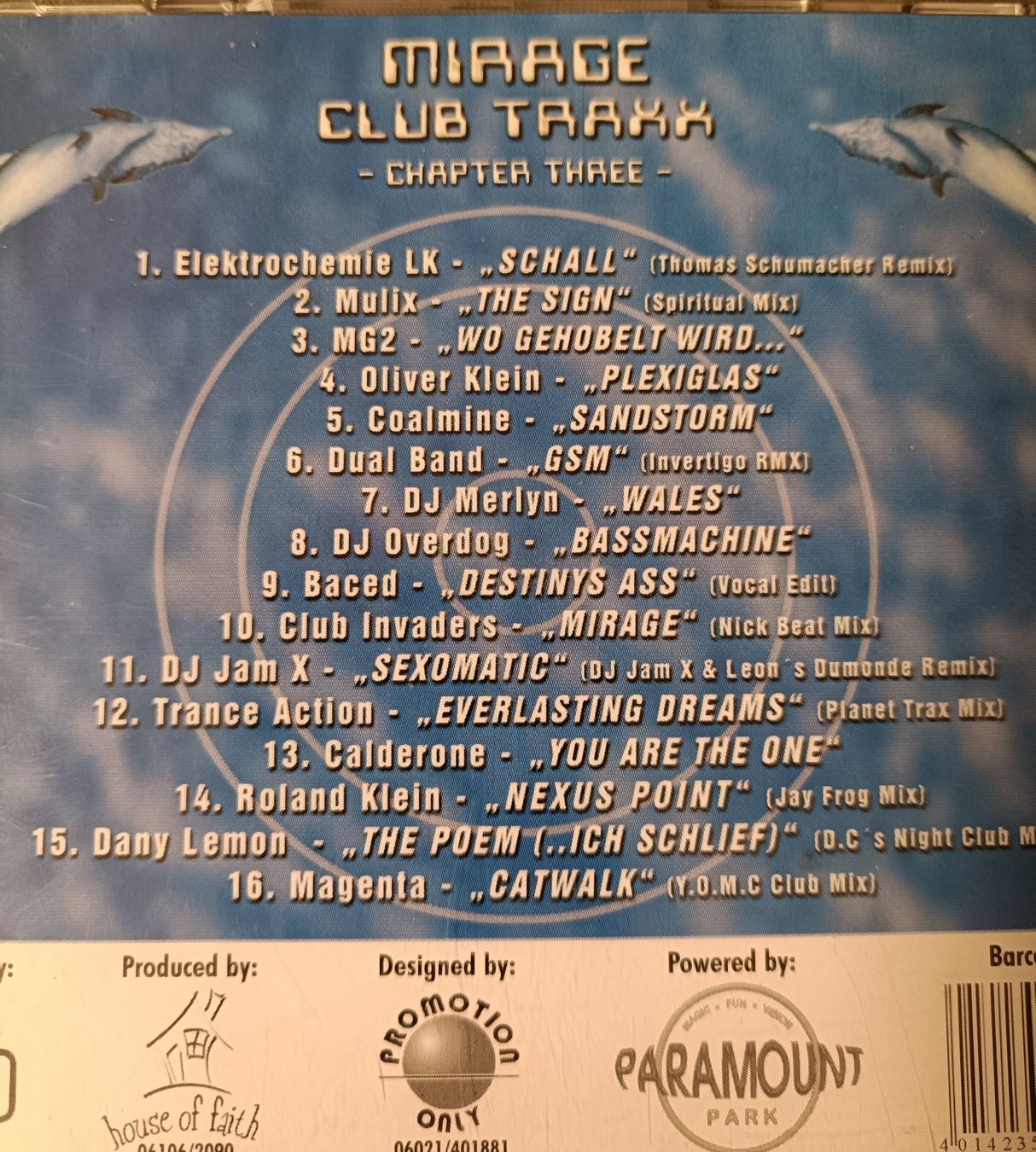 CD: MIRAGE CLUB TRAXX Chapter Three – Usato da Interlaken venduto da M.Sturm 1