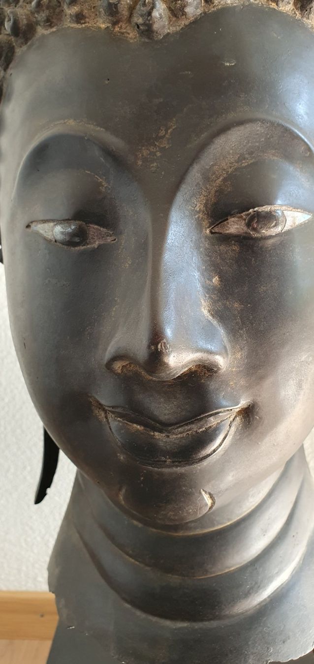 Sculture & Statue: Bronce Skulpture  Buddha Kopf – Usato da Greppen venduto da hploetscher 3