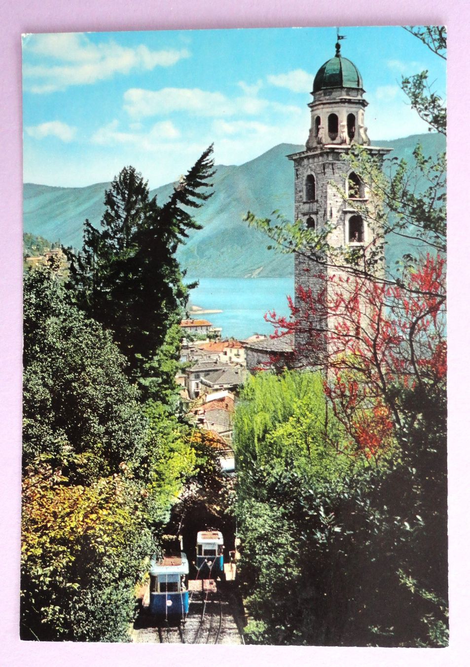Cartoline postali: Lugano - La cattedrale e funicolare – Usato da Fétigny venduto da Billy2miny