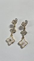 Elegante Ohrringe in Gold Optik mit Blumenmuster, gebraucht
