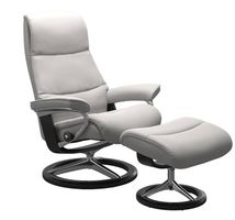 Stressless® View (M) Signature Sessel + Hocker Leder Batick