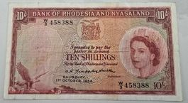 Rhodesia 10 shillings 1956 rare
