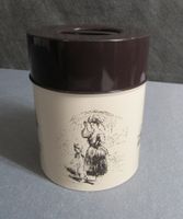 schöne runde Blechdose mit ländlichen Motiven - Blechbüchse