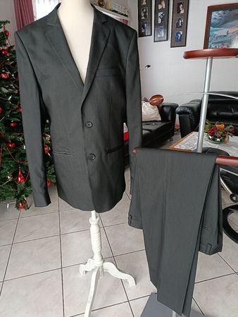 SEHR SCHÖNER ZARA HERRENANZUG GR.48 SCHWARZ ANTRAZHIT