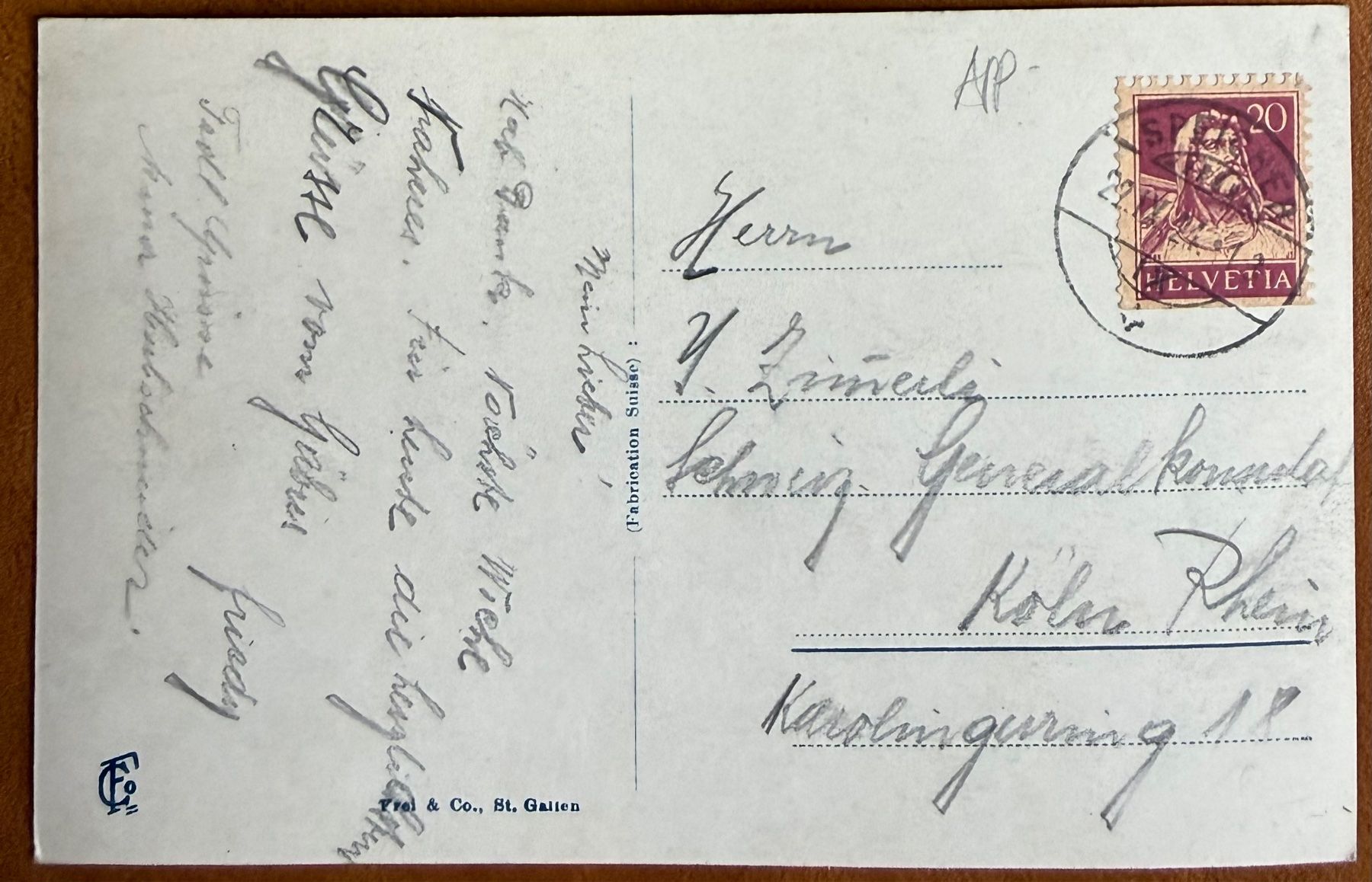 Cartoline postali: Gäbris - Gasthaus - Alpstein 1924 – Usato da Lutry venduto da Ediego 1