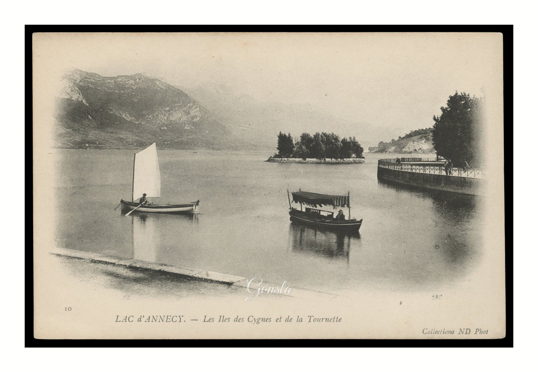 Cartoline postali: BARQUES - 1900 "LAC D’ANNECY" – Usato da Onex venduto da gonsla01