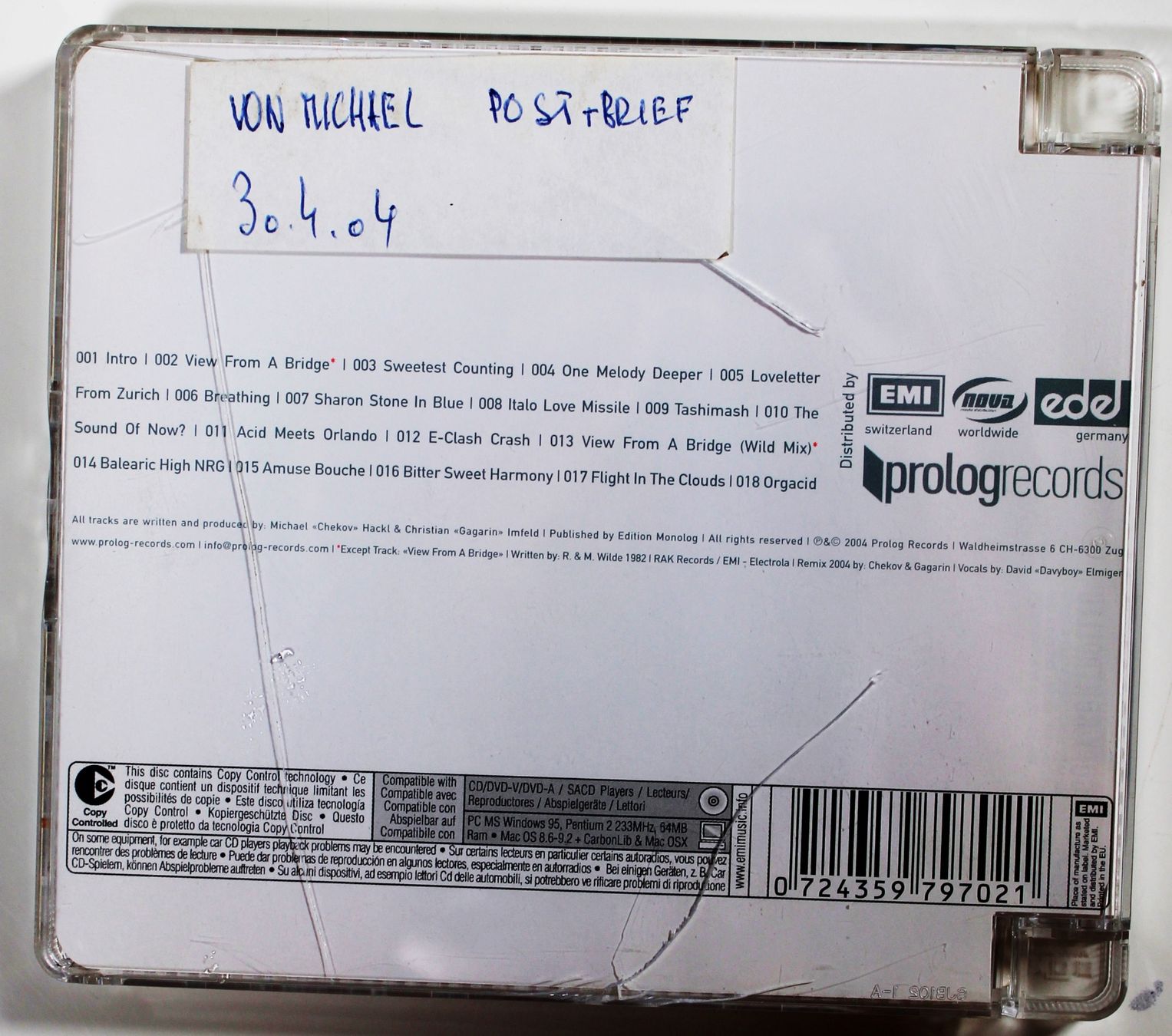 CD: CD - CHEKOV (DJ BOOST) & GAGARIN  PATCHWORK ELECTRONIQUE – Nuovo (secondo la descrizione) da Brüttisellen venduto da Collector-Corner 2