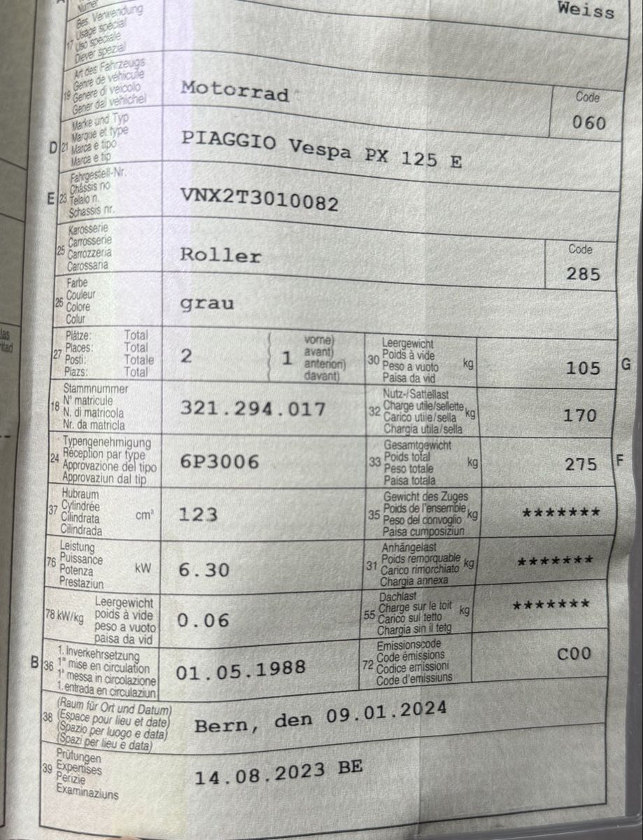Vespa Scooters: Piaggio Vespa PX 125 E  – Gebraucht aus Bern von Canale1978 6