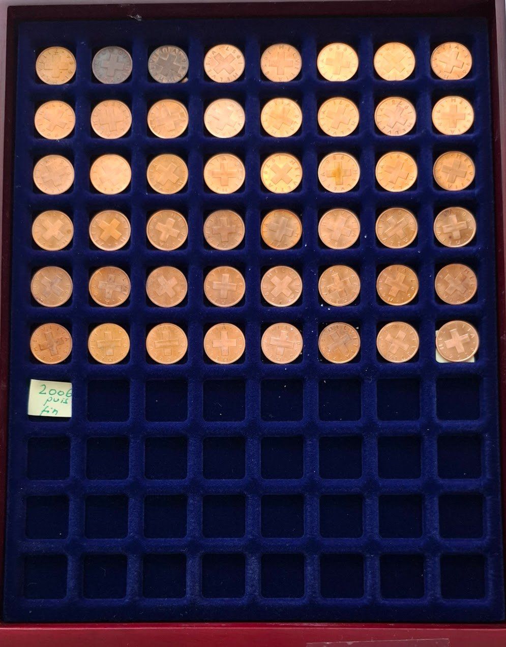 Tutti le monete: CHF___0.01 1850 à 2006 122 pièces pas de double – Usato da Fribourg venduto da Kiki020 1