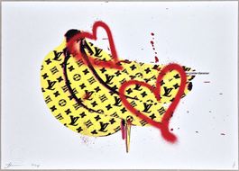 Death NYC Ltd Pop Art Druck " Vuitton Bananas Unikat 1 von 1