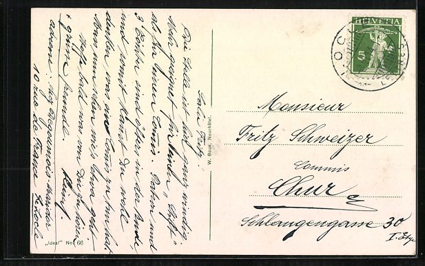 Cartoline postali: AK Le Locle, Vue generale, 1914 – Usato da Berlin venduto da bartko-reher 1