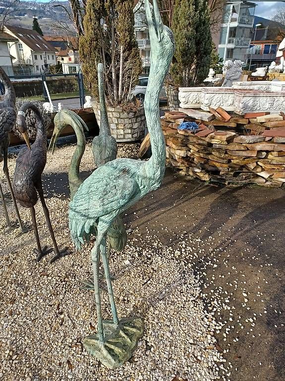 Figurines: Bronze-Kranich – Neuf (Voir description) à Wangen a.Aare par Schneckenparadies