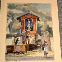 Emil Himmelsbach  - Aquarell von 1929 - signiert