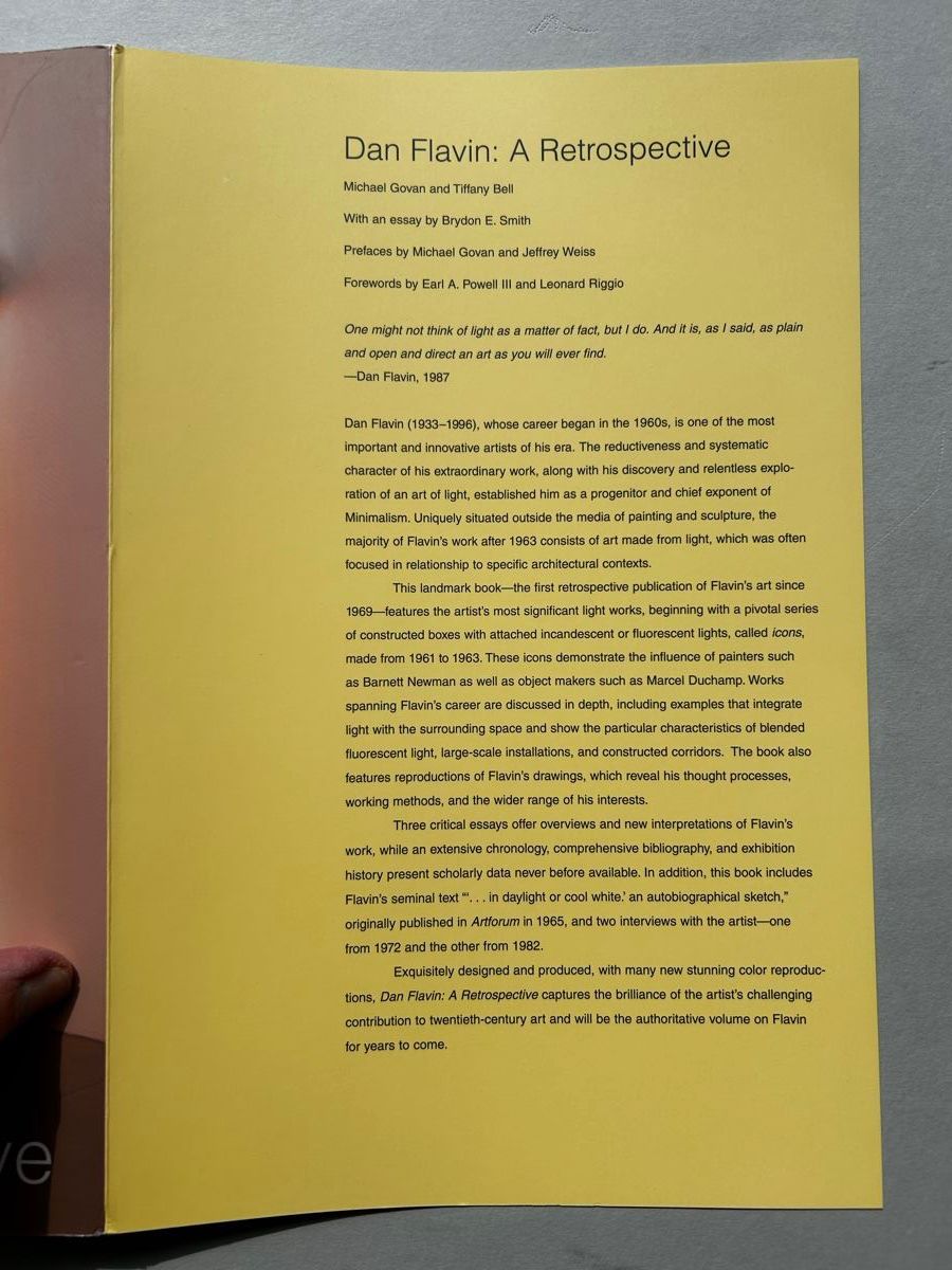 Libri: Dan Flavin A Retrospective Ausstellungskatalog – Usato da Zürich venduto da Coffeetable88 6