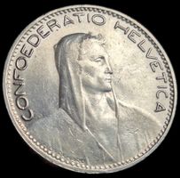 Top Silber 5 Franken 1923 Vorz++ Schweiz Sammelstück ab 1.-