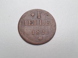 🇩🇪  1 Heller 1821 Frankfurt