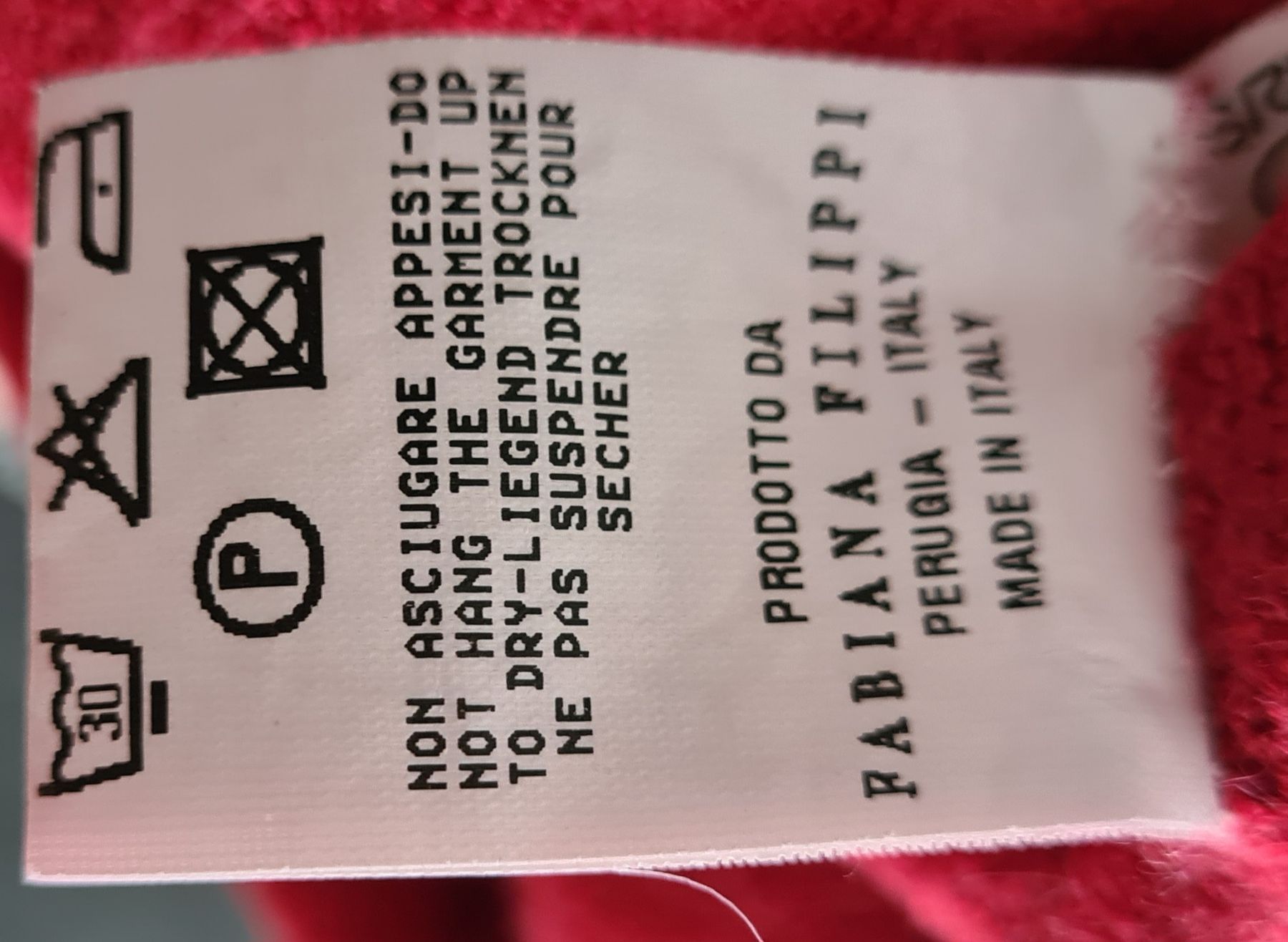 Fabiana Filippi Maglioni & Felpe: FABIANA FILIPPI Roter Poncho - Pullover, Grösse 36 – Usato da Nebikon venduto da Draga25 5