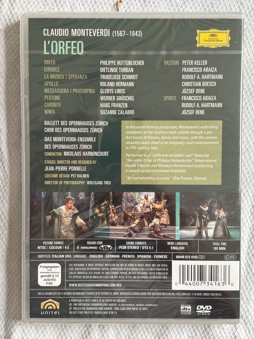 Tutti i DVDs: Monteverdi: L'Orfeo – Nuovo e nell'imballaggio originale da Stans venduto da Abukadnezar 1