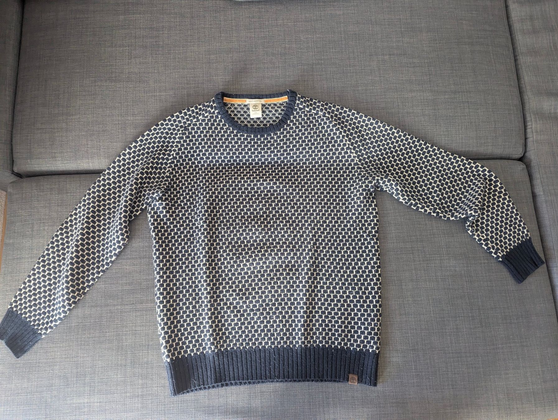 Maglioni & Felpe: Timberland Blue-Cream sweater - L size - Used – Usato da Fribourg venduto da balzabalza
