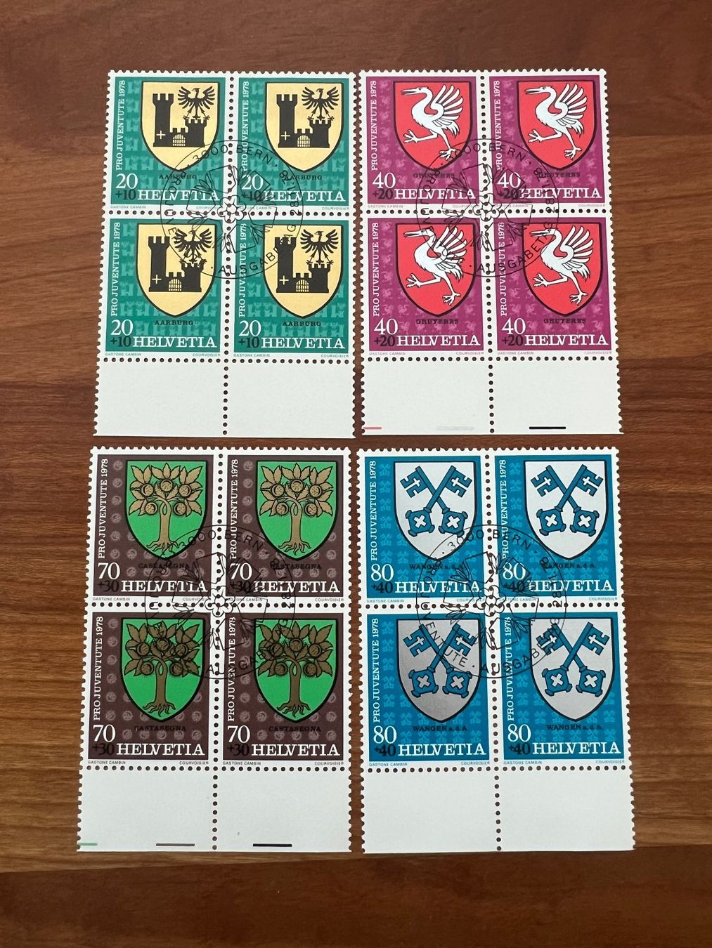 Tutti i francobolli: 1978   PP CH Erstag gest.Viererblock mit Tab  (K184) – Usato da Hinwil venduto da Sidi4