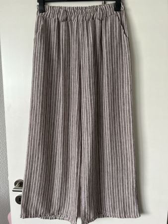Luftig leichte Hose von Today, Grösse L, braun-weiss, NEU