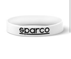 Sparco Armband Silikon weiss 12mm
