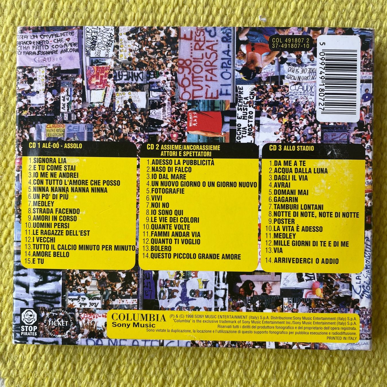CD: CLAUDIO BAGLIONI-3CD BOX SET A LIVE (DIGIPACK) – Usato da Rorschacherberg venduto da CD-Roli 1
