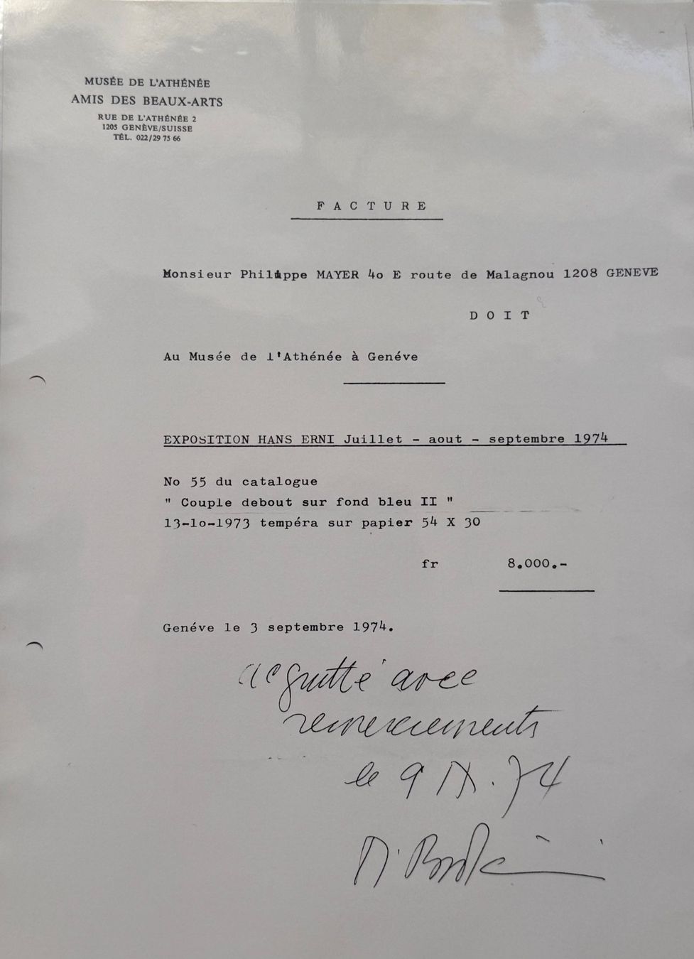 Dipinti: Dessin de Hans Erni tempéra – Usato da Lausanne venduto da Rapido 2