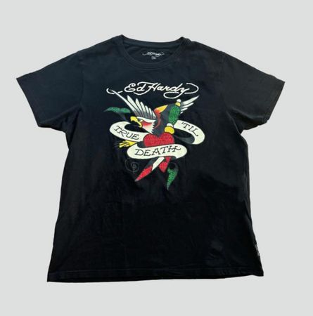 Ed Hardy T-Shirt XL Vintage Designer True til Death