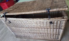 Rattan Truhe mit Deckel 