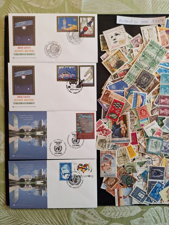 Alle Briefmarken: Ca 1000 Ausland-Briefmarken ab Uralt (1Y04) – Gebraucht aus Genolier von Antoine30 1