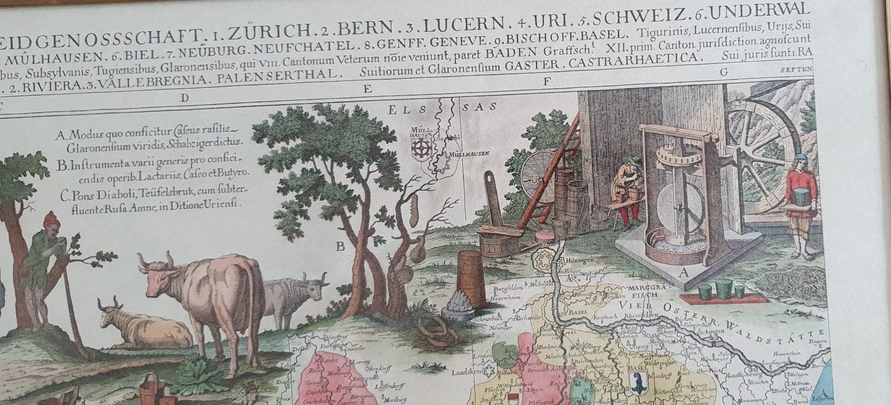 Foto & Immagini: Bild- Die Nova Helvetiae tabula geographica – Usato da Kreuzlingen venduto da Rschweiz1 4