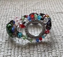 Armband mit Platz für Foto Kunststoff Gummizug
