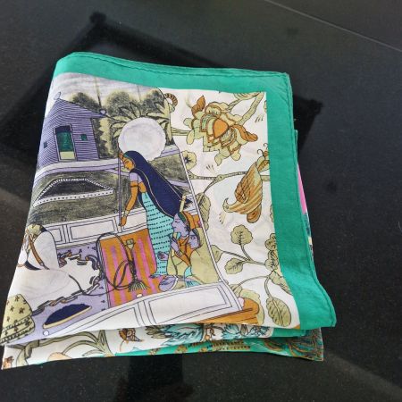 Vintage- Foulard, 80x90, Seide