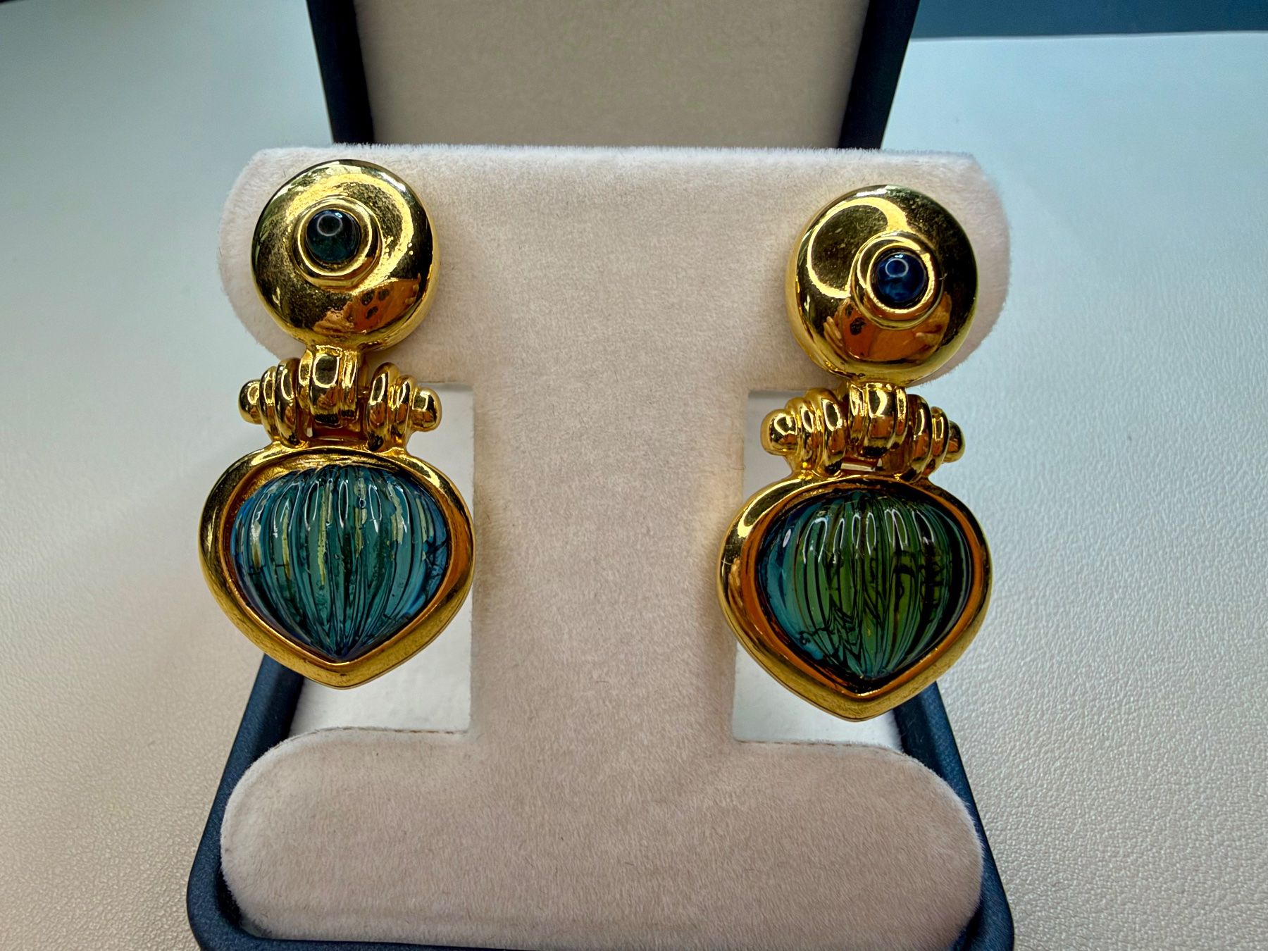 Orecchini pendenti & Orecchini a lobo: Vintage Ohrringe Clips Luxus Modeschmuck – Usato da Lamone venduto da LaCantinaMagica 1