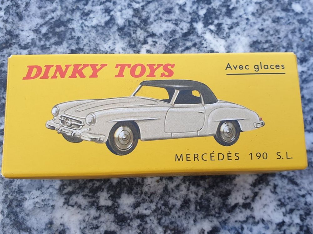 Dinky Toys 526 Mercedes 190 SL – Avec Vitres – Boîte Vide D'origine