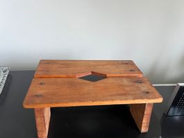 Holzhocker Schemeli Fussbank Vintage