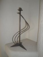 Kerzenständer Metall, mittelgross, schwarz-silber